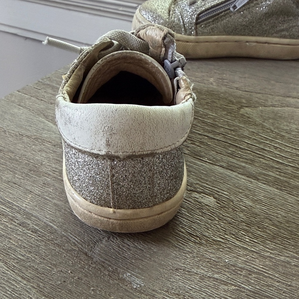 Old Soles Silver Glitter Sneakers with Pink Stripe - Picture 8 of 10